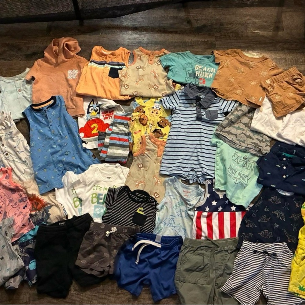 Assorted Kids Shirts & Tops - Blue, Green, Orange, Yellow Mix